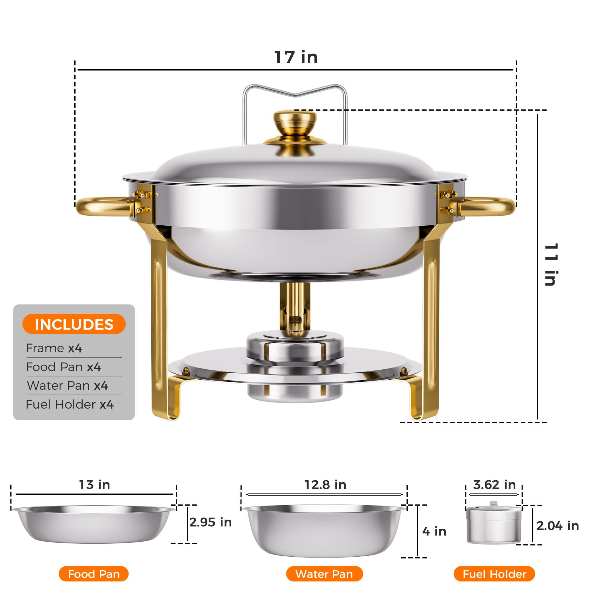 CAMMOO Gold buffet dinner setup enhances catering presentation