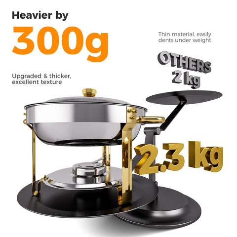 CAMMOO Gold durable base emphasizing stability during busy banquet service
