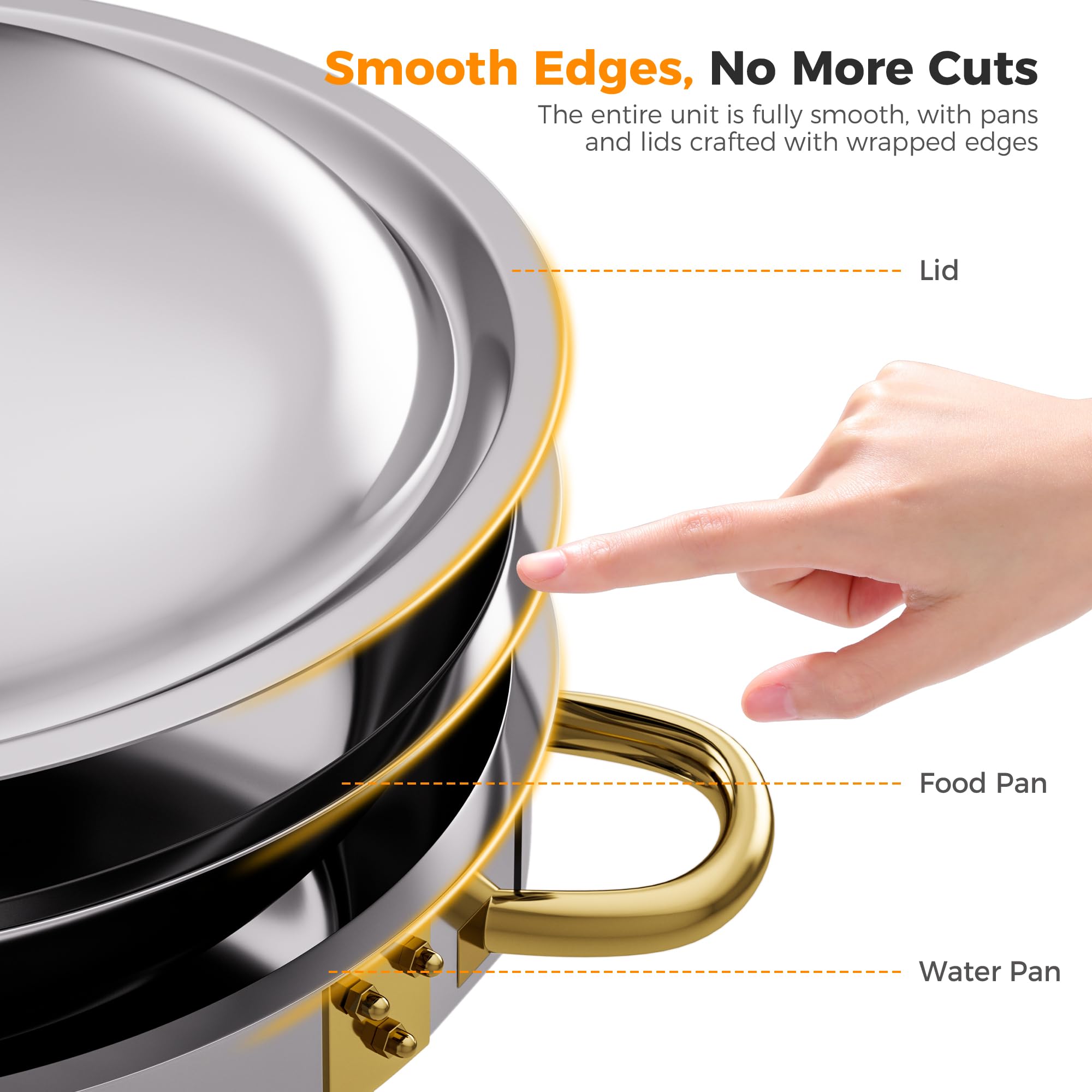 CAMMOO Gold easy clean polished surface reduces scrubbing after use