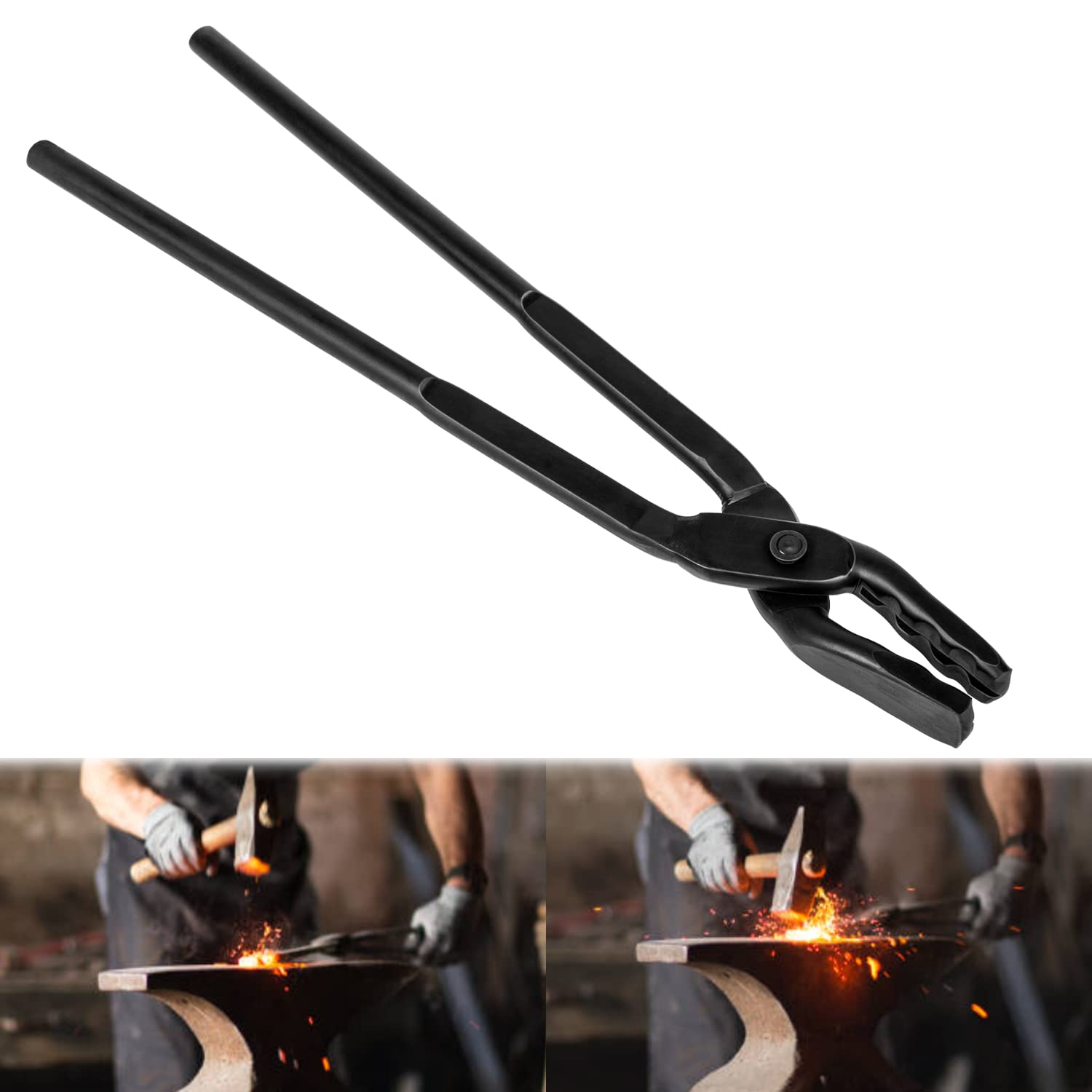 Camoo Wolf Jaw tongs in closed position securely grip varied stock.