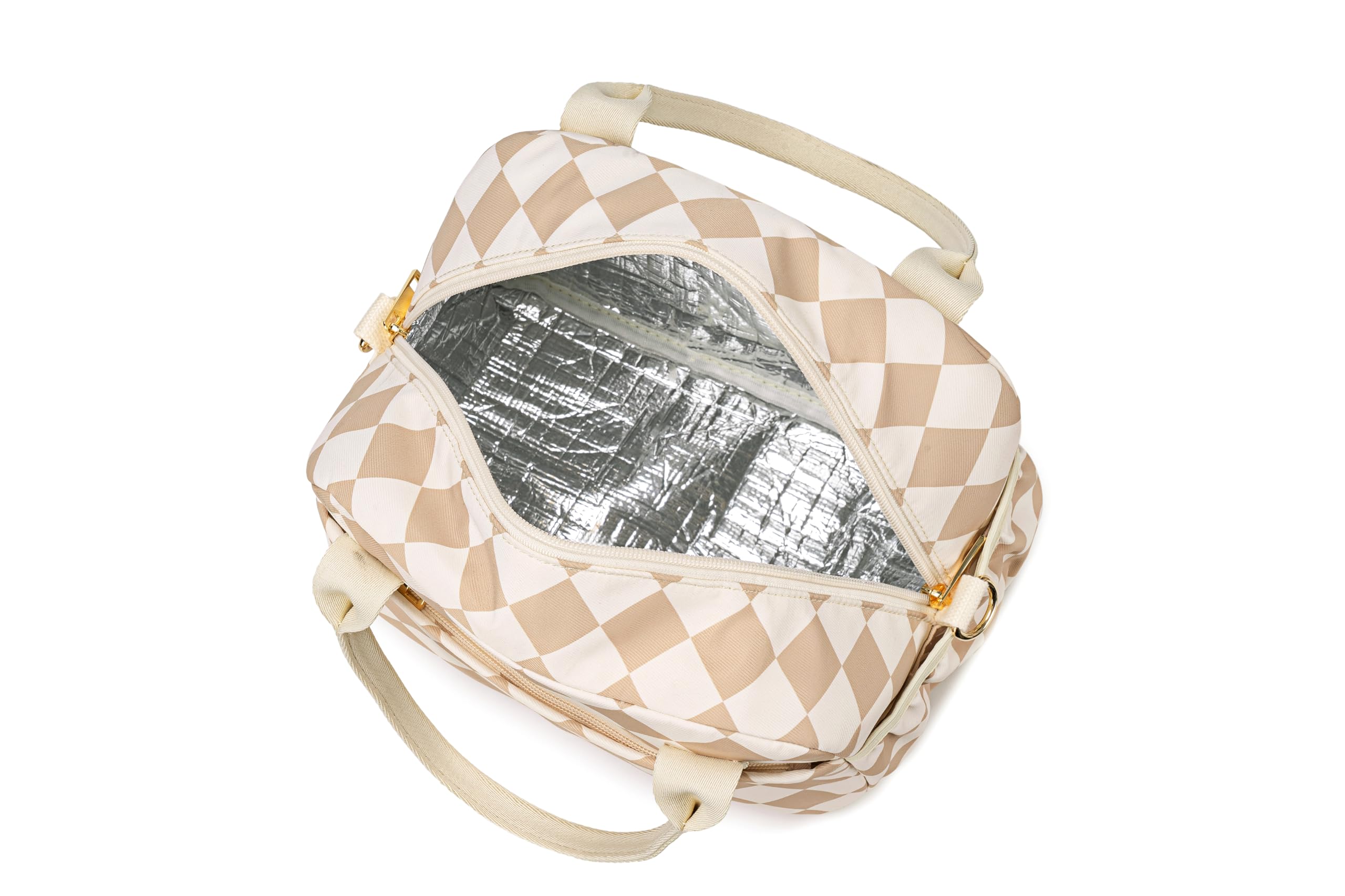 CAMTOP quilted fashion forward lunch bag pairs with work outfits