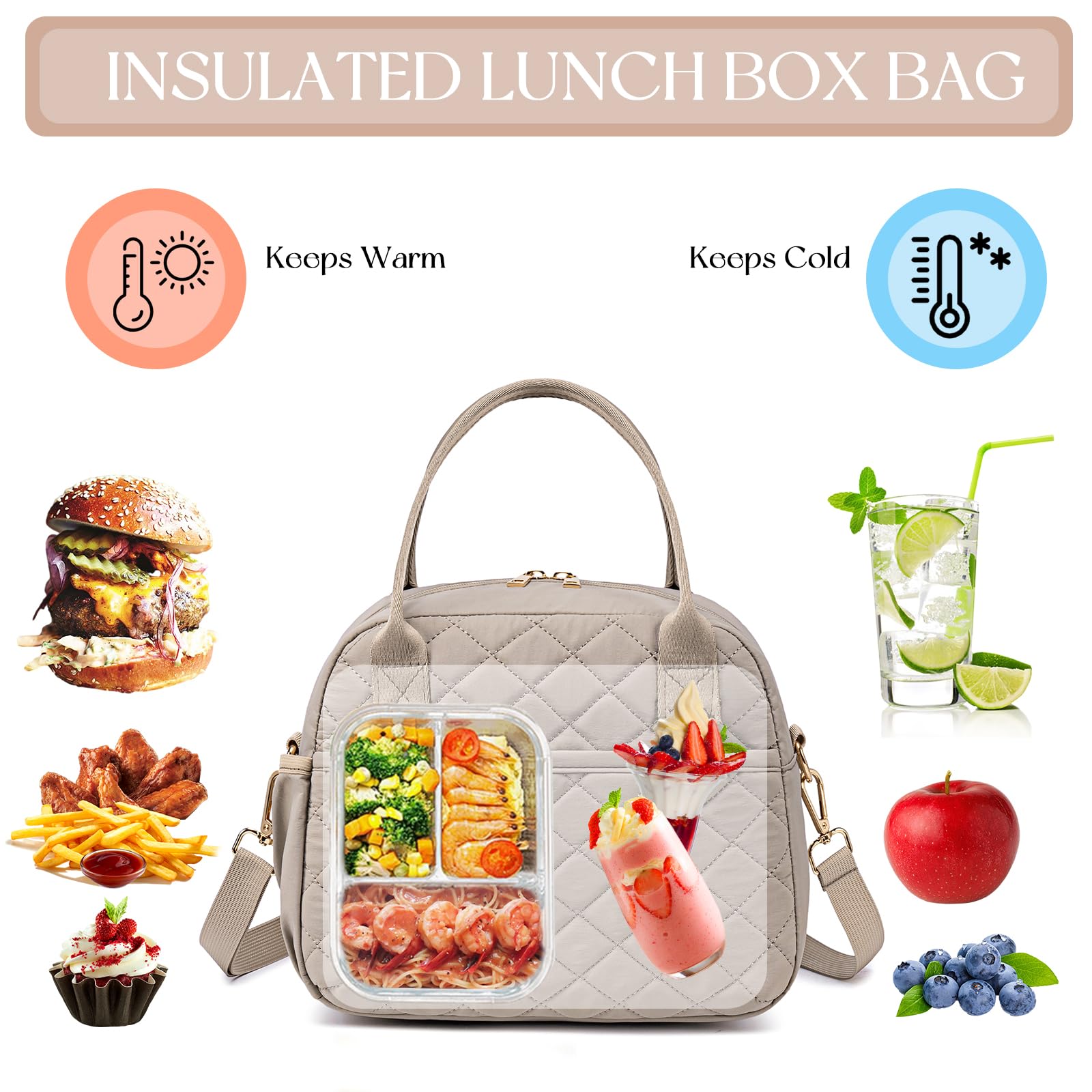 CAMTOP lunch box outer pocket for quick access items