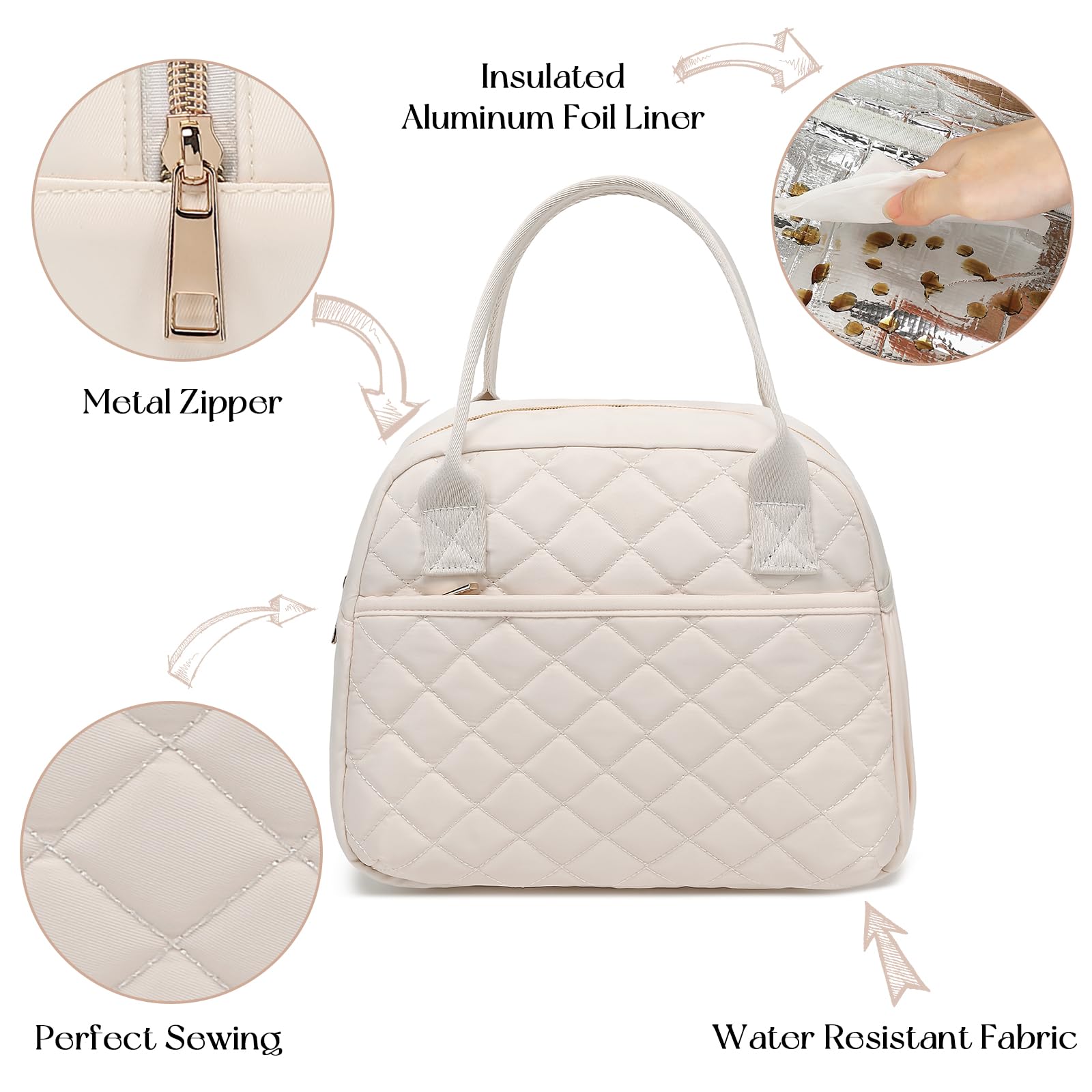CAMTOP lunchbox bottom-insulation-layer helps maintain temperature during commutes.