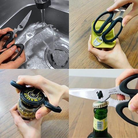 CANARY kitchen scissors handmade in Seki, Japan with high-grade stainless steel.