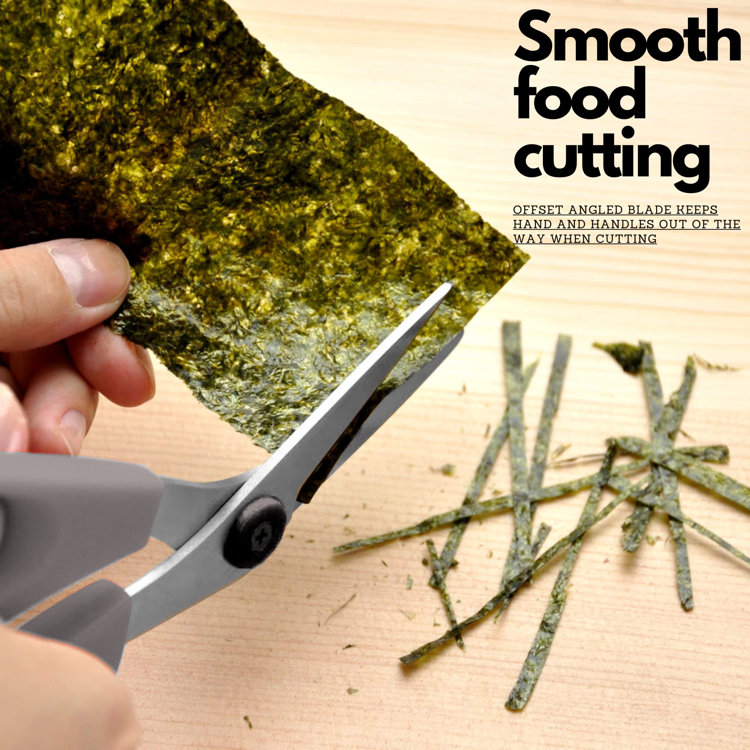 CANARY shears include cutter and bottle opener for quick kitchen prep