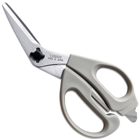 CANARY Japanese kitchen shears with offset angled blade for comfortable large-food cutting