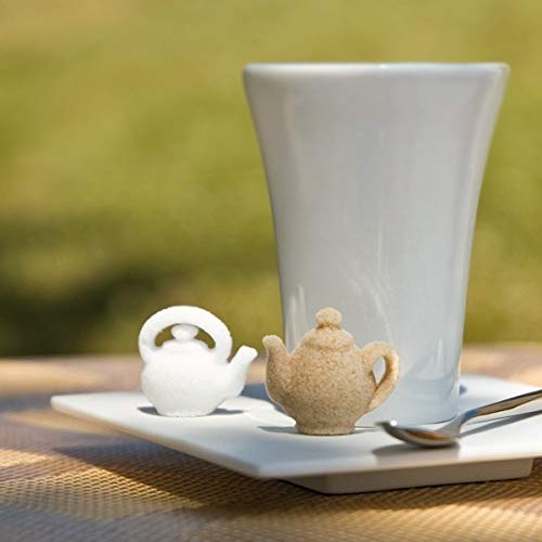 Canasuc teapot sugar piece closeup highlights artisan molded details.