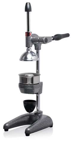 Can-Can commercial juicer front view shows sturdy build for high-volume use.