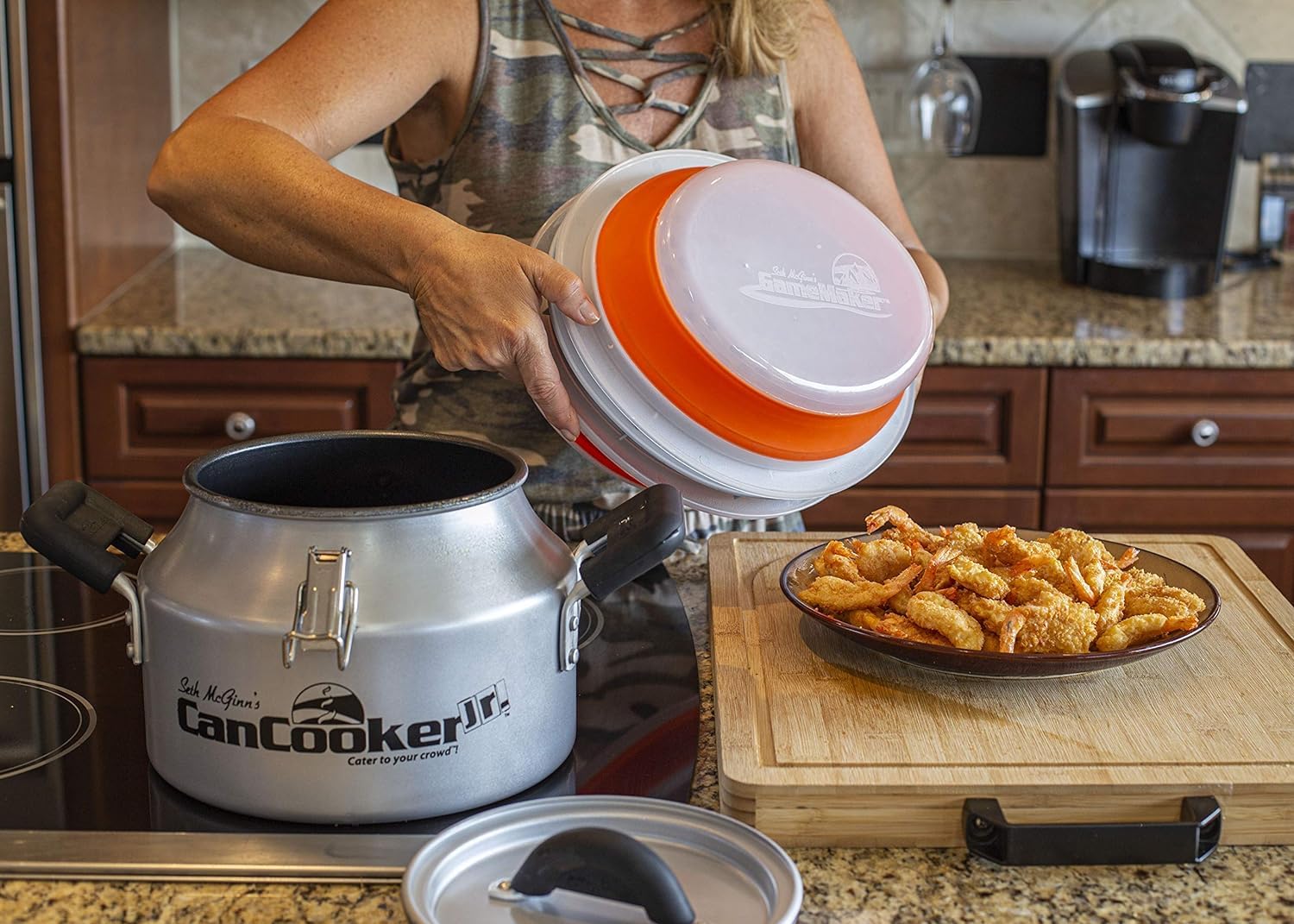 CanCooker BPA-free and dishwasher/microwave safe batter bowl for quick cleanup.