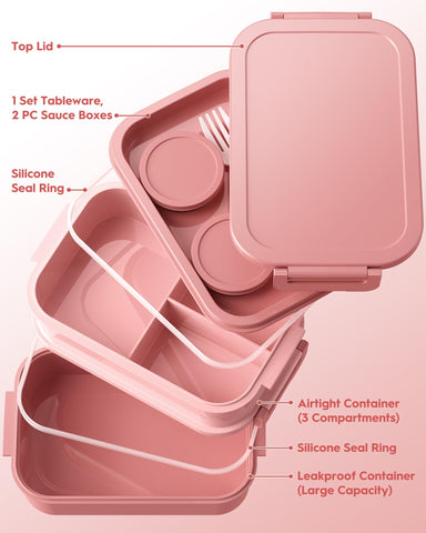 Canfanni 74oz capacity lunch box keeps portions organized for long workdays
