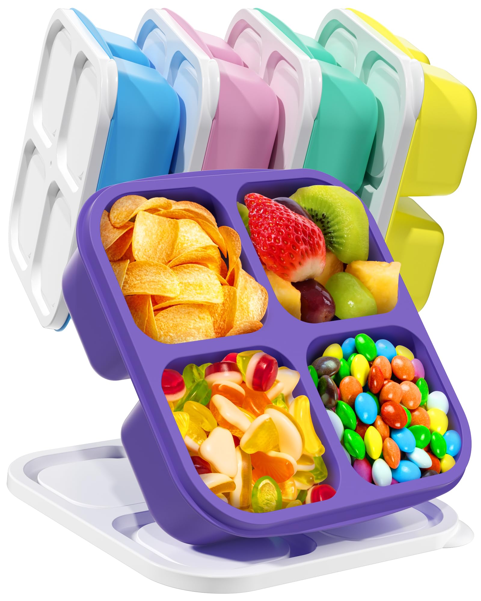 Canfanni Bento snack containers with four compartments for organized meals