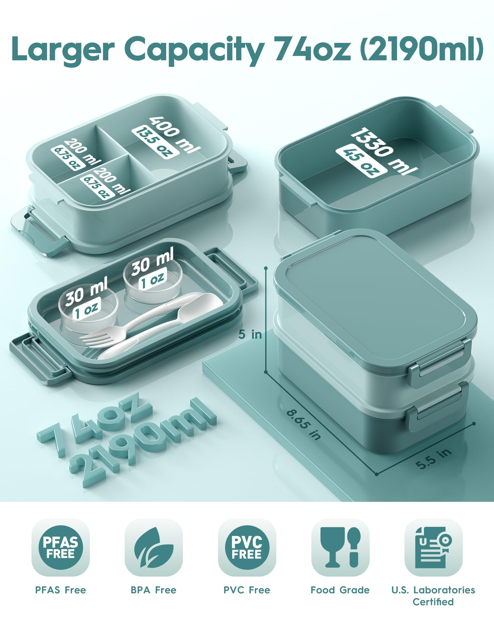 Canfanni Bento three-stack compartments image showcasing organized portion control at a glance.