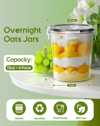 Canfanni BPA-free plastic mason jar offers lightweight, reusable storage.