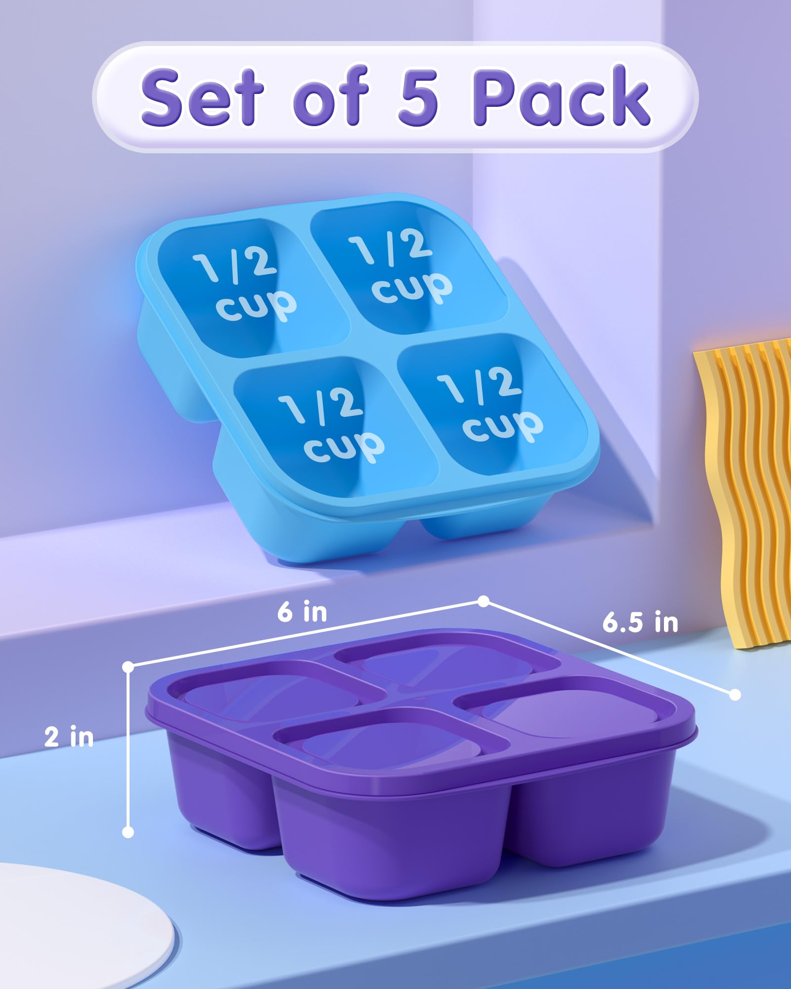 Canfanni divided lunchbox with four compartments to separate portions.
