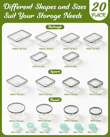 Canfanni leak-proof BPA-free containers with silicone seals for spill-free fridge storage.