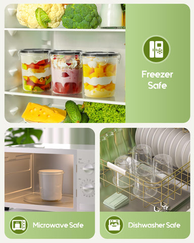 Canfanni microwave, dishwasher, and freezer safe for versatile meal prep.