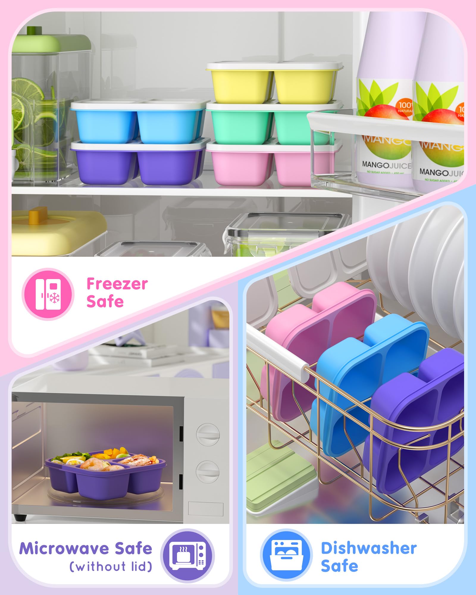 Canfanni divided container is microwave-safe for quick reheats