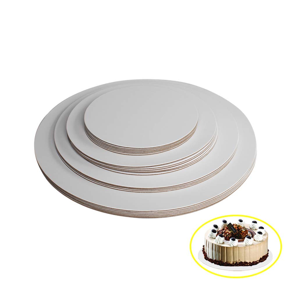 Cangfort white round cake board 10in: reliable greaseproof surface for easy serving.