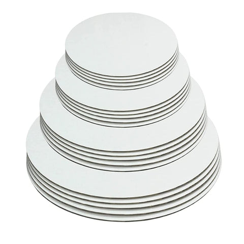 Cangfort white round cake board 6in: sturdy base for professional presentation.