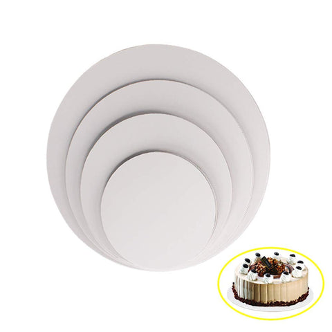 Cangfort white round cake board 8in: ideal for multi-tier cakes and dessert trays.