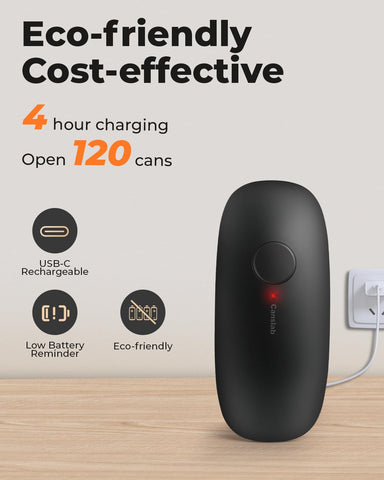 Canslab can opener with one-touch control for quick operation