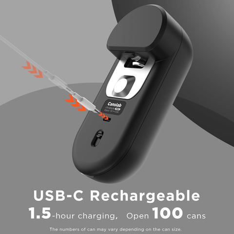 Canslab Turbo LED battery life display shows remaining charge at a glance.