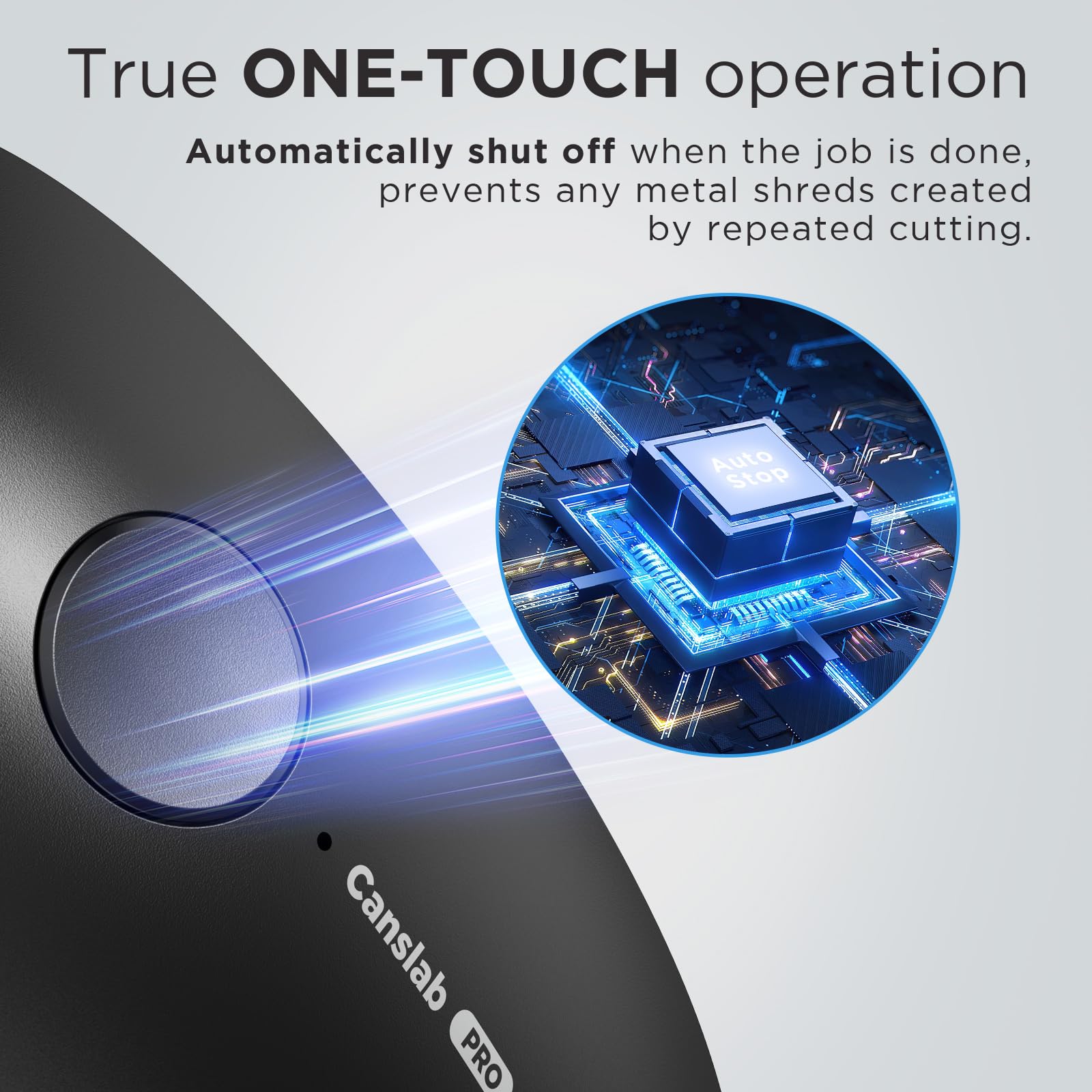 Canslab Ultrablade PRO smooth edge lid after cutting for easy disposal