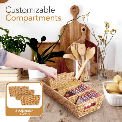 Cantalop tapered rattan storage basket adds a refined look to any room