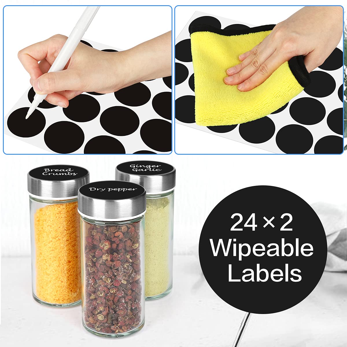 Cantami space-saving spice rack designed for countertops or cabinet storage.