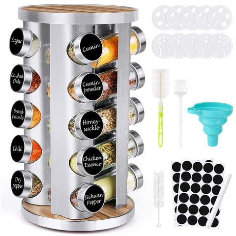 Cantami spice rack with 360° rotation for quick, easy access to spices.