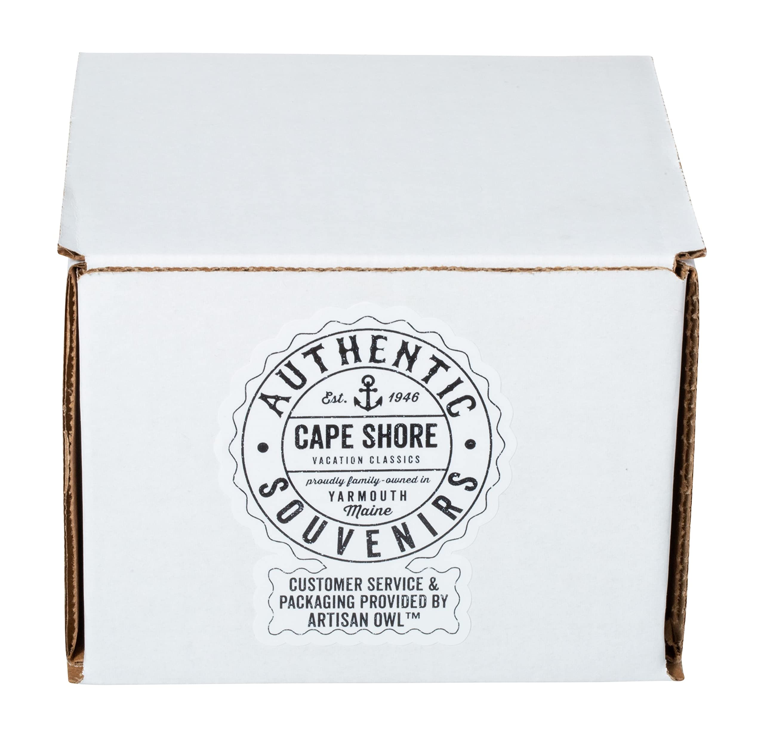 Cape Shore mug highlighting microwave and dishwasher safe convenience.