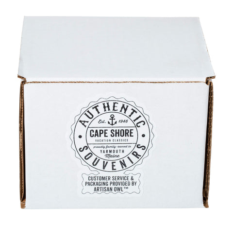 Cape Shore Moose Mug features amber rim detailing for stylish, cozy cocoa moments.