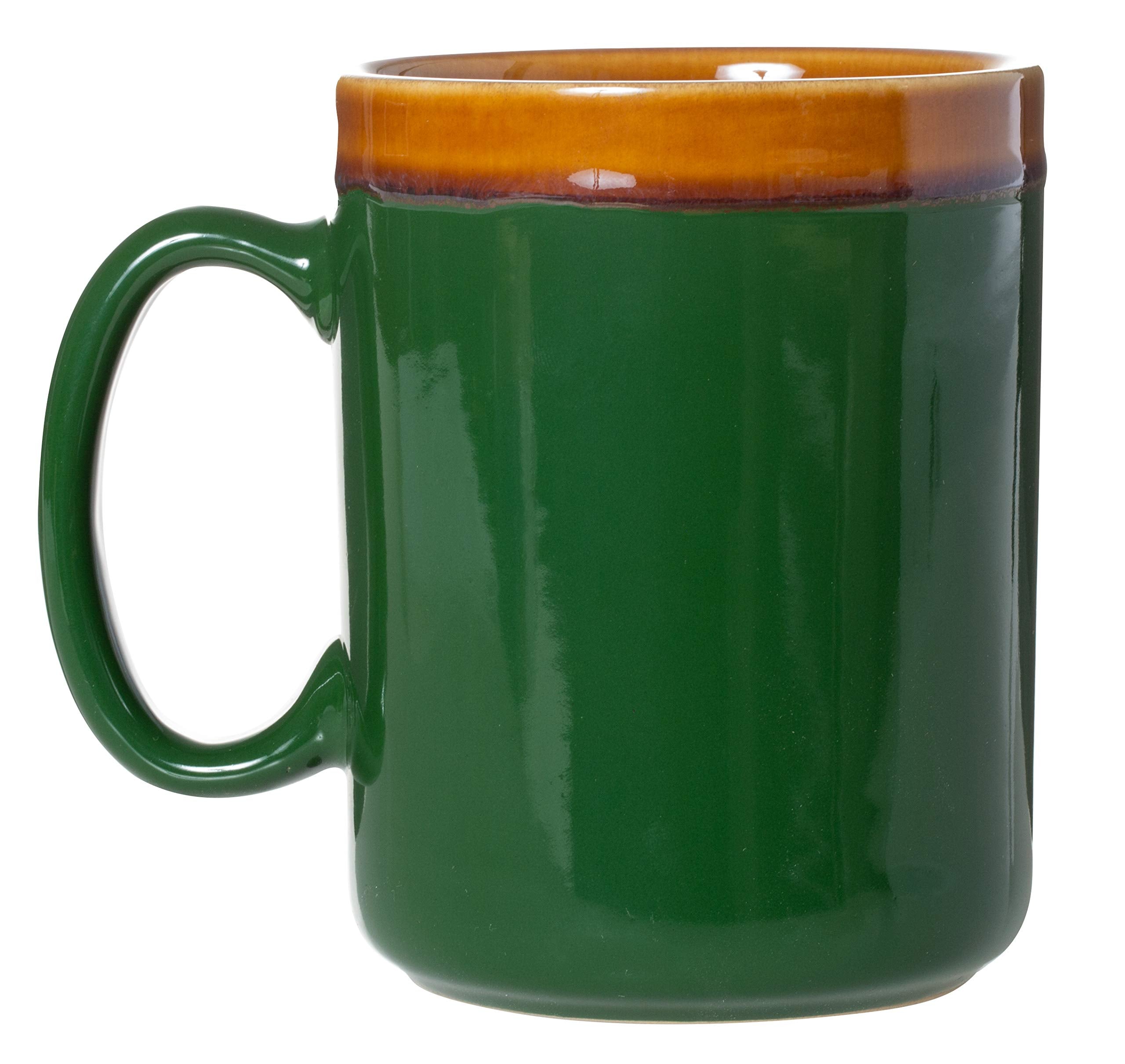 Cape Shore Moose Mug showcases a deep green glaze for vibrant morning tea rituals.