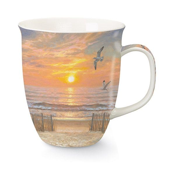 Cape Shore Ocean Harbor Mug with Sunset Beach wrap for cozy mornings