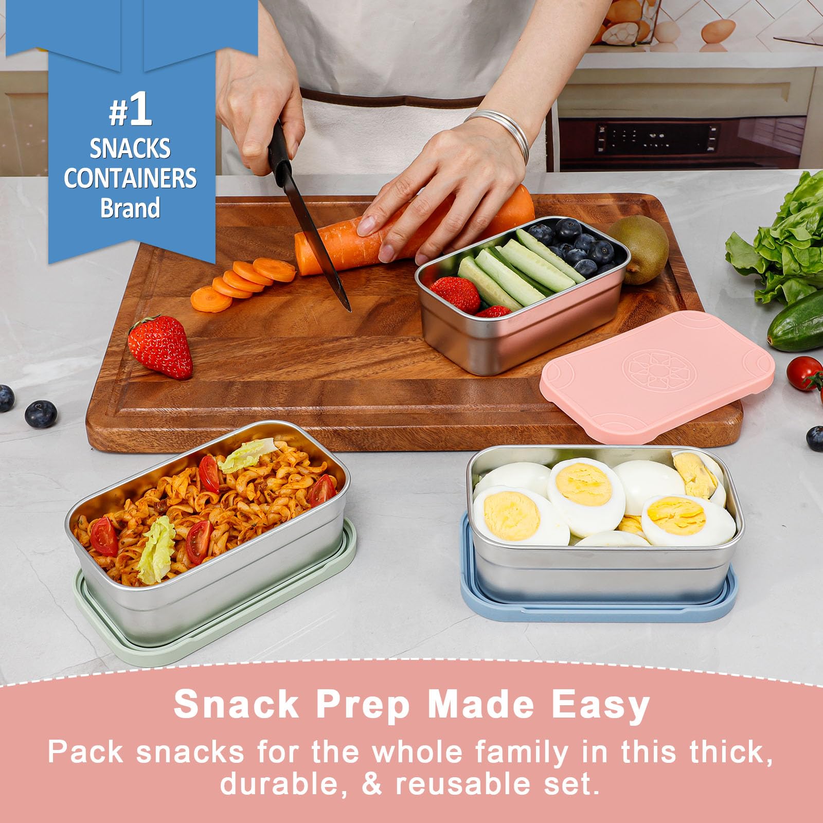 Caperci 15oz container with open lid ideal for meal prep and dips.