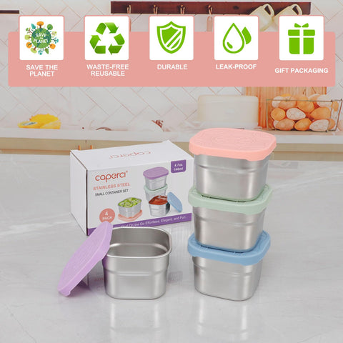 Caperci compact set fits in bags for on-the-go snacking.