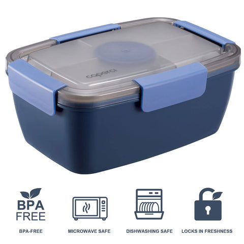 Caperci 68-ounce capacity supports generous portions for a complete lunch.