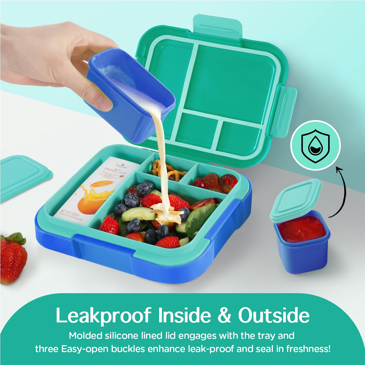 Caperci four-compartment tray supports meals with variety
