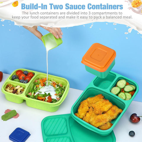 Caperci Bento color lids 4-pack for easy organization