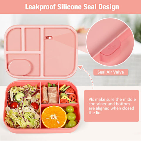Caperci bento with six compartments keeps meals organized