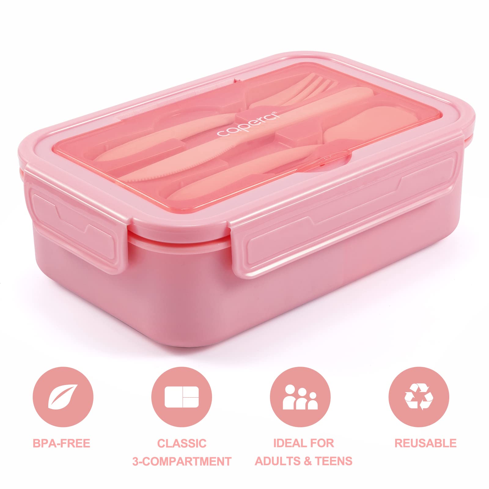 Caperci Classic Bento Box dishwasher-safe tray for easy cleaning