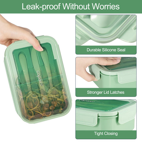 Caperci Classic Bento Box 3-compartment layout showing portioned storage.