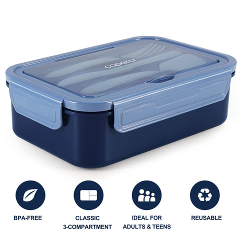 Microwave-safe tray of the Caperci Classic for quick reheats at work or school.