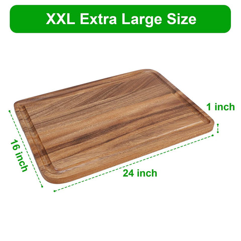 Hand-polished acacia wood surface provides smooth burr-free carving experience.