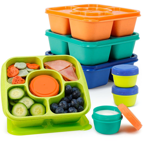 Caperci original lunchbox with 5 compartments for balanced meals on the go.