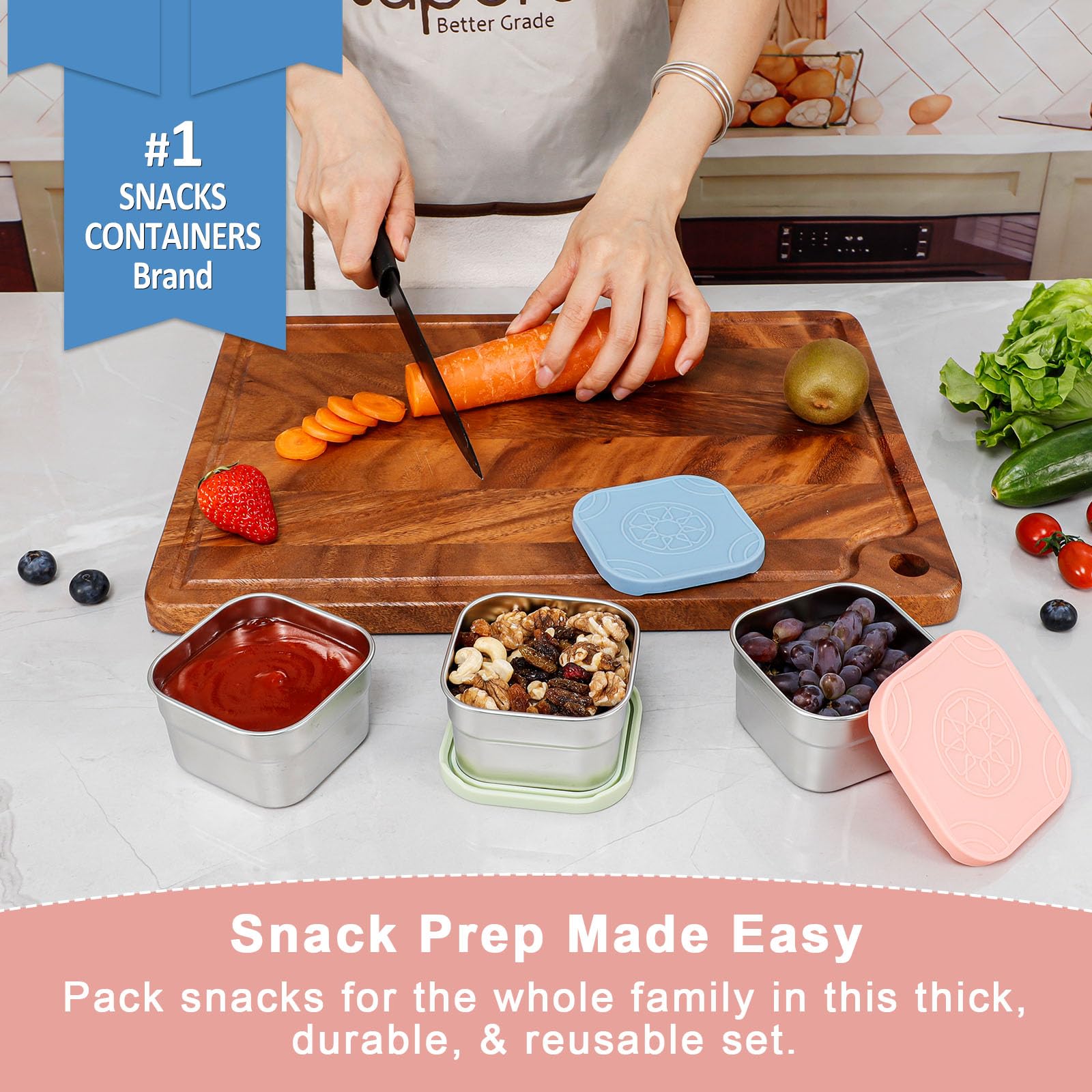 Caperci silicone lids leak-proof for secure on-the-go meals