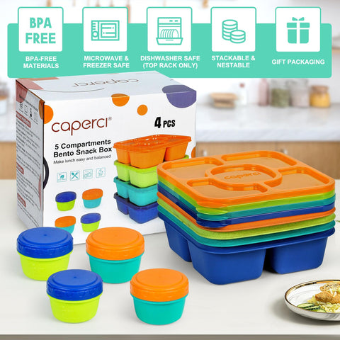 Caperci microwave freezer dishwasher safe snack box for convenient reheating and cleaning.