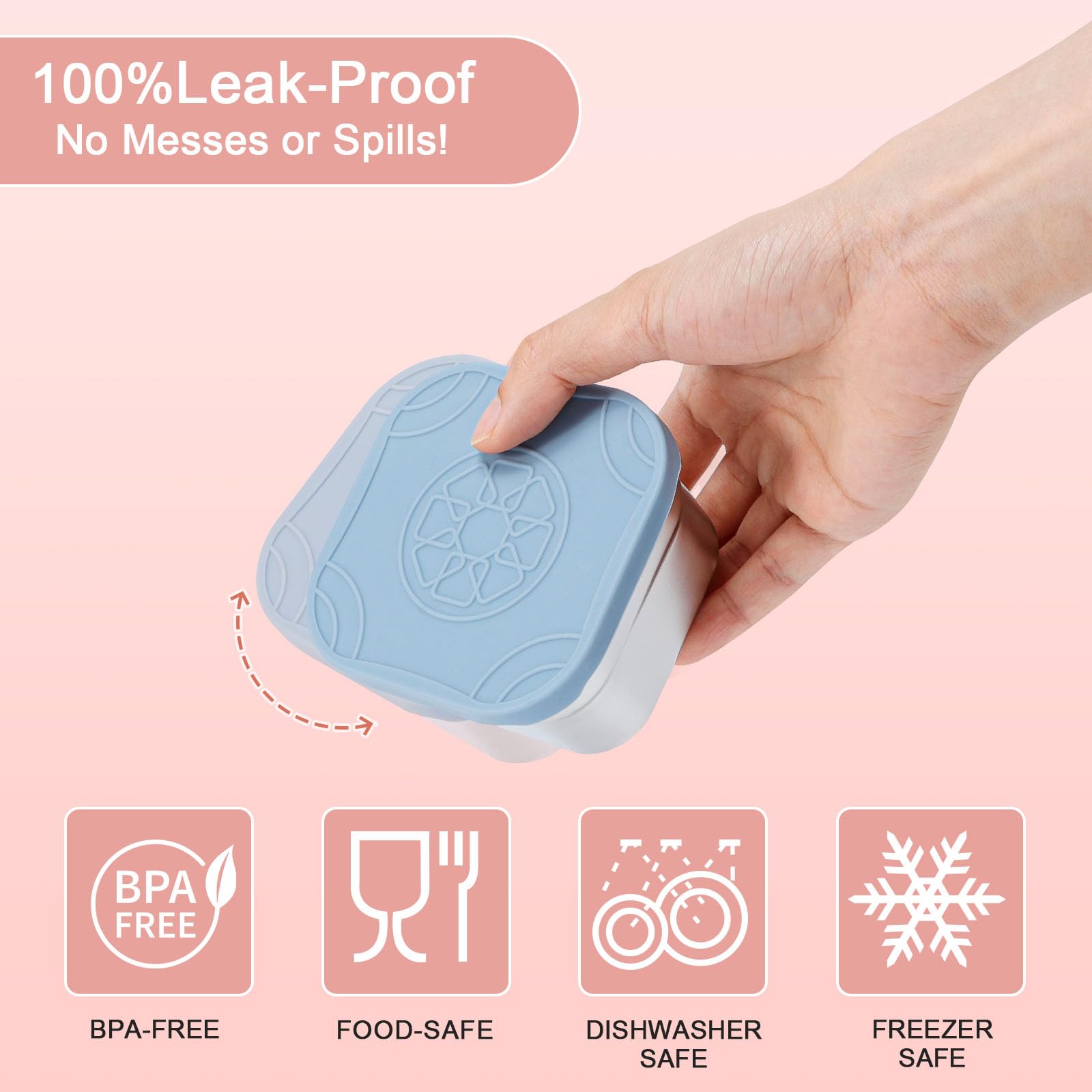 Caperci snack containers for dips, yogurt, and nuts