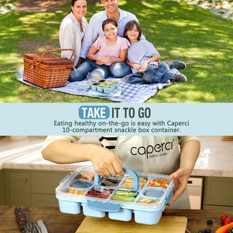 Caperci Snackle Box BPA-free for reusable, safe snacks