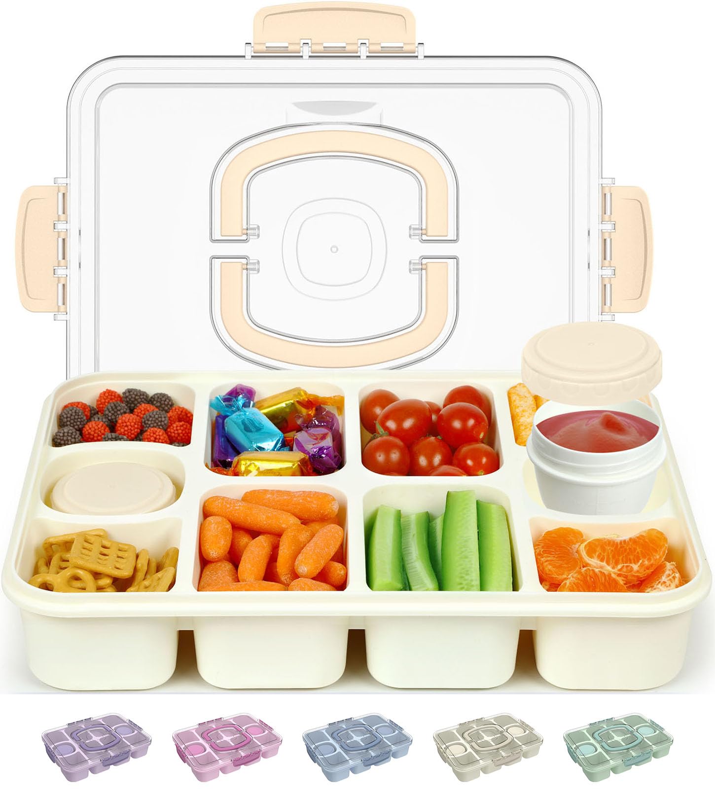 Caperci Cream-color Snackle tray close-up highlighting durable design.